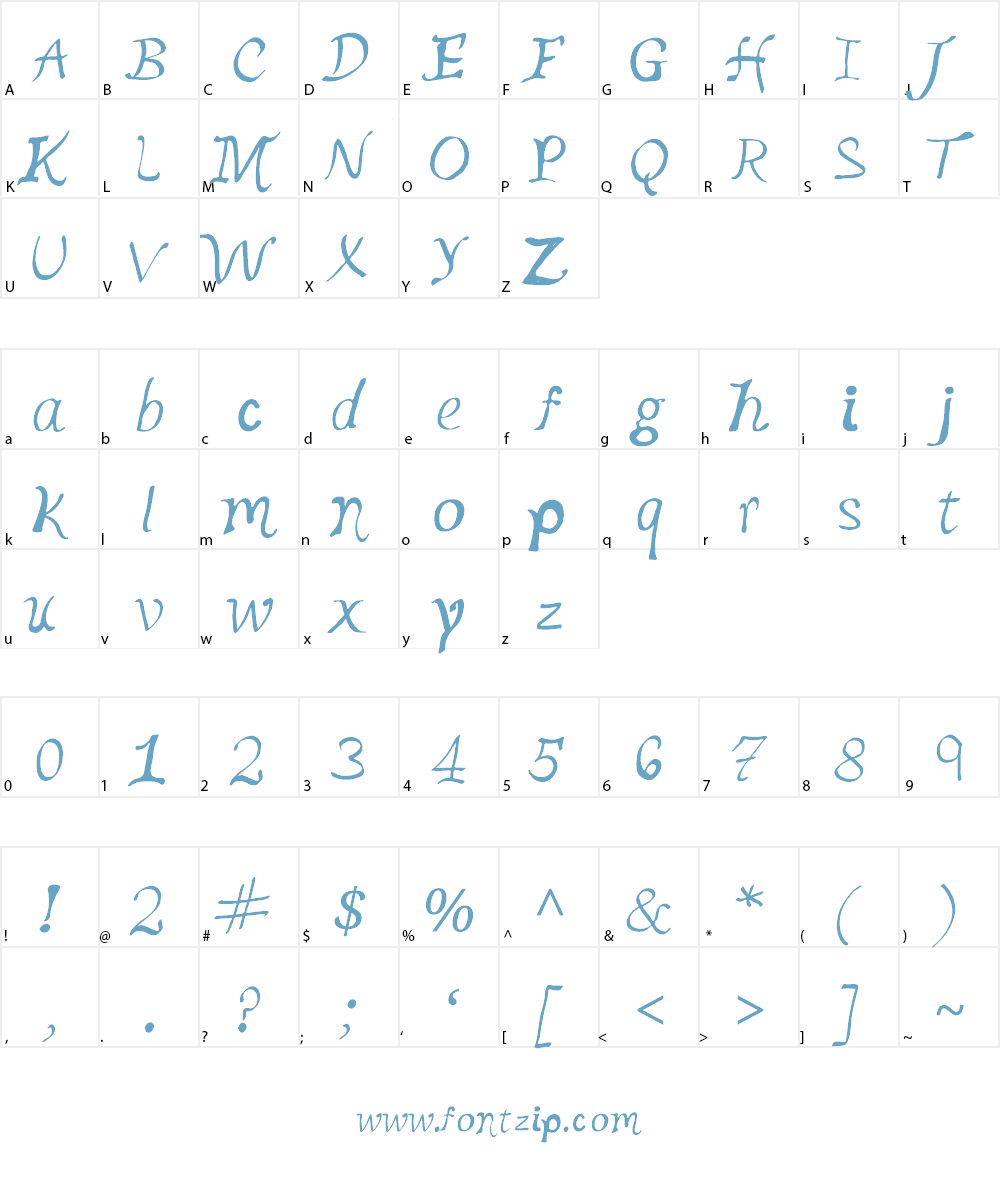 Handwritten Font 1 Font Character